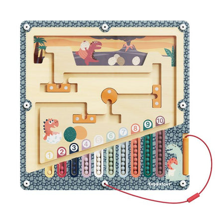 Labirinto di uova di dinosauro - TOP LUMINOSO - Penna magnetica - Ordinamento - Colori - Numeri