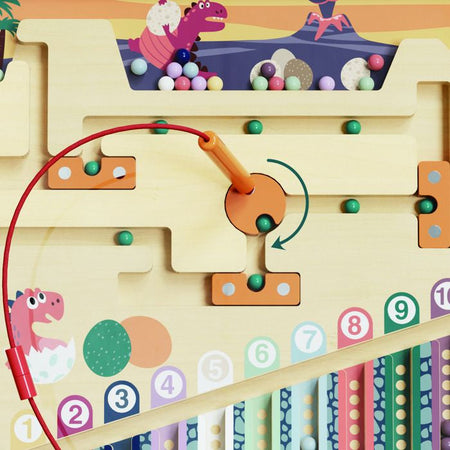 Labirinto di uova di dinosauro - TOP LUMINOSO - Penna magnetica - Ordinamento - Colori - Numeri