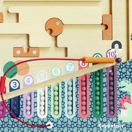 Labirinto di uova di dinosauro - TOP LUMINOSO - Penna magnetica - Ordinamento - Colori - Numeri