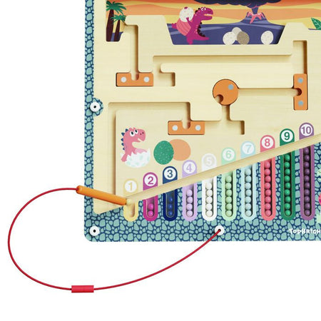Labirinto di uova di dinosauro - TOP LUMINOSO - Penna magnetica - Ordinamento - Colori - Numeri