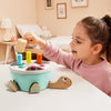 Gioco Tape-Tape Tartaruga - TOP LUMINOSO - Bastoncini Colorati - Martello in Legno - Zampe - Testa - Coda