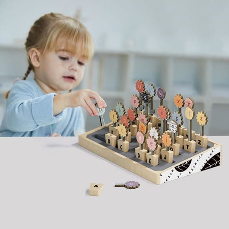Abc Flowers - TOP LUMINOSO - 26 vasi da fiori - Lettere maiuscole - Lettere minuscole - Alfabeto