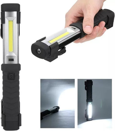 TORCIA MULTIFUNZIONE BOX CAMPEGGIO SPORT LAMPADA LED COB RICARICABILE XPE PORTATILE CALAMITATA OFFICINA LAVORO IMPERMEABILE ALTA POTENZA