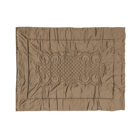 Plaid Arredo 140 x 180 cm in Raso di puro cotone Tortora