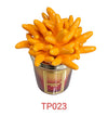 Candela Melaverde in porcellana arancione linea Tropicana, bomboniera artigianale con scatola