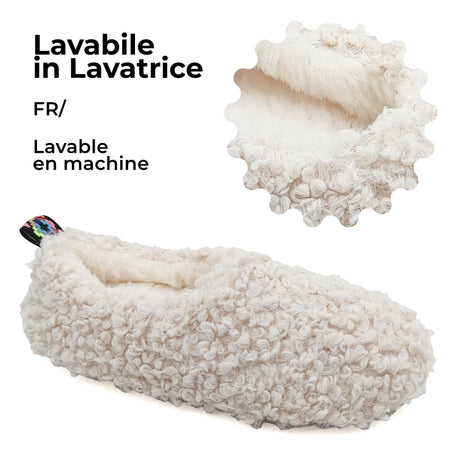 Le Pelosone Ciabatte Donna Invernali Da Casa Babbucce in Peluche Spettinato Pantofole Chiuse Suola per Parquet