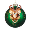 Pallina in vetro color verde per albero di Natale decorazione natalizia da Ø 12.5 cm