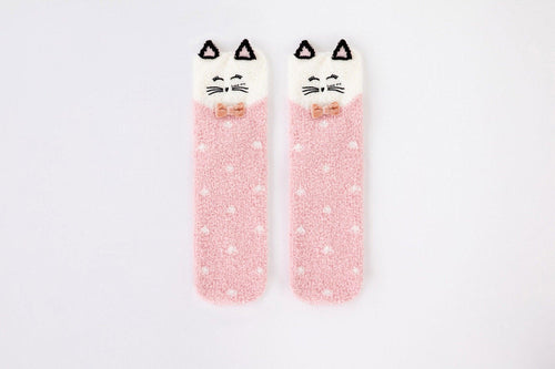 Noidinotte Calzino Anti Scivolo in Pile TR662 Cat Pois S60 - Passarelli Biancheria