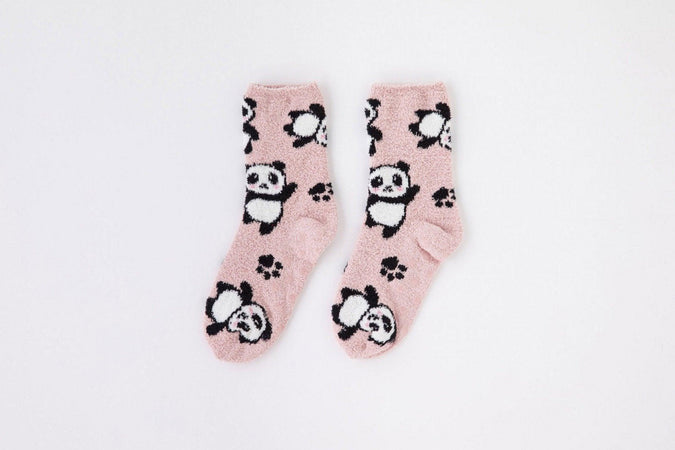 Noidinotte Calzino Anti Scivolo in Pile TR662 Panda All Over S60 - Passarelli Biancheria