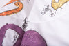 Trapuntino leggero letto copriletto in puro cotone Made In Italy GATTI ARANCIONE