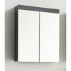 Mobile da bagno - TRENDTEAM - Amanda - 2 ante a specchio - Grigio - 60x17x77cm