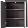 Mobile da bagno - TRENDTEAM - Amanda - 2 ante a specchio - Grigio - 60x17x77cm