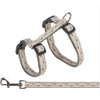 Pettorina con guinzaglio - TRIXIE - 2745 cm / 13 mm - 1,20 m - Grigio / Rosa