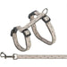 Pettorina con guinzaglio - TRIXIE - 2745 cm / 13 mm - 1,20 m - Grigio / Rosa