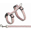 Pettorina con guinzaglio - TRIXIE - 2745 cm / 13 mm - 1,20 m - Grigio / Rosa