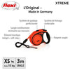Guinzaglio TRIXIE flexi XTREME - Taglia XS - 3m - Nero e arancione