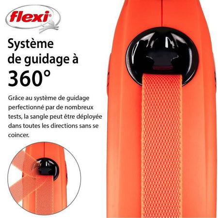 Guinzaglio TRIXIE flexi XTREME - Taglia L - 8 m - Nero e arancione