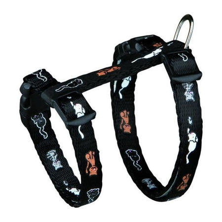 Pettorina per gattini Junior con guinzaglio - TRIXIE - Motivo gatto - 2133 cm / 8 mm - 1,20 m