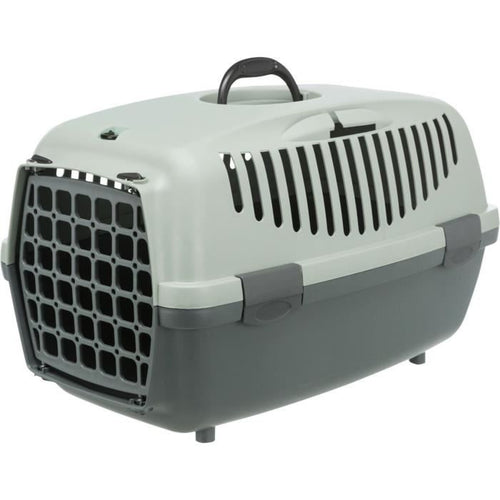 TRIXIE Box da trasporto Capri 3 - S - 40 x 38 x 61 cm - Antracite, grigio e verde - Per cani