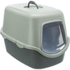 TRIXIE Cassetta igienica Vico - Coperchio - Riciclato - 40  40  56 cm - Antracite e grigio-verde
