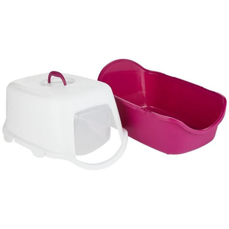 TRIXIE Cassetta igienica Vico - Coperchio - 40  40  56 cm - Bacca e bianco