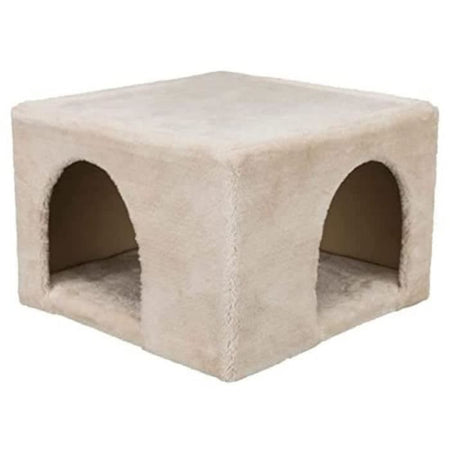 Accogliente rifugio in peluche - 36  25  36 cm - Beige - Per conigli e piccoli roditori