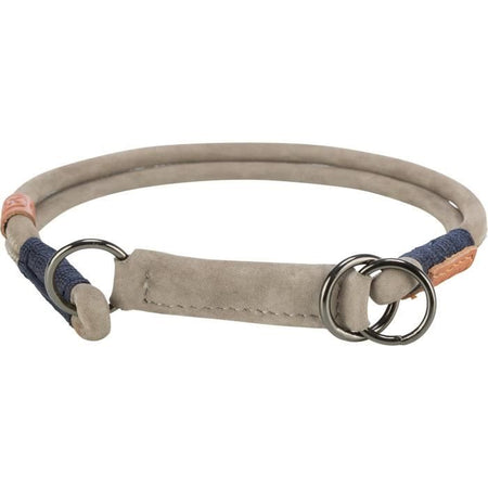 Collare semi-strozzo TRIXIE BE NORDIC - Pelle - L-XL 55 cm -  10 mm - Grigio
