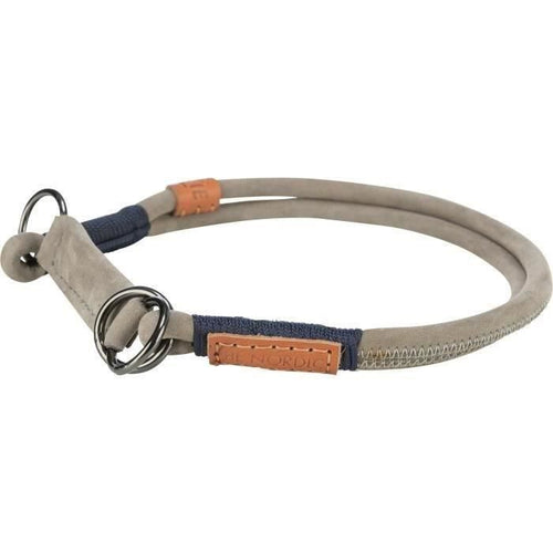 Collare semi-strozzo TRIXIE BE NORDIC - Pelle - L-XL 55 cm -  10 mm - Grigio
