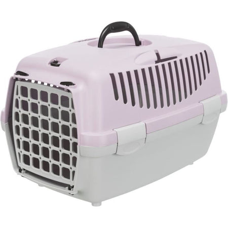TRIXIE Box da trasporto Capri 2 - XSS - 37 x 34 x 55 cm - Grigio chiaro e viola - Per cani