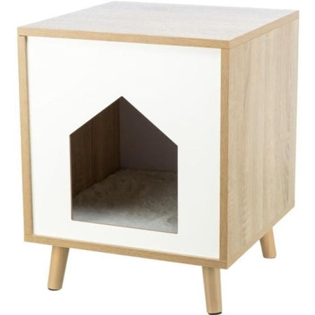 Rifugio - TRIXIE - Isa - Effetto legno - 40 x 50 x 40 cm - Marrone chiaro / Bianco
