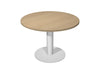 Tavolo per riunioni rotondo con base in metallo e piano in melaminico cm. 80/100/120x73h
