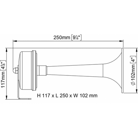 Tromba A Cornetto 12V.