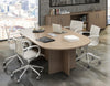 Tavolo ovale in melaminico con gambe a croce per sala riunioni cm. 380x120x73h