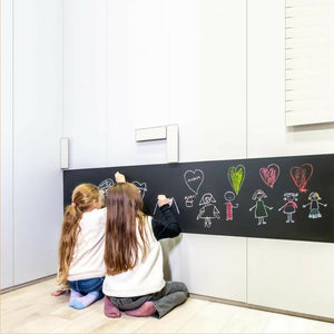 MELLA KIDS Lavagna Adesiva da Parete Nera (45x200cm) Fogli Lavagna Adesiva per Disegnare con Gesso, Perfetta per Dar Sfogo alla Creatività dei tuoi Figli, Divertente, Pratica, Facile da Posizionare