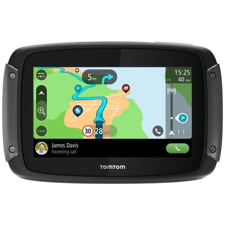 TomTom GPS per moto RIDER 550 Premium Pack - 4,3 pollici, mappa del mondo, TomTom Traffic, avvisi sulle zone di pericolo, chiamate in vivavoce