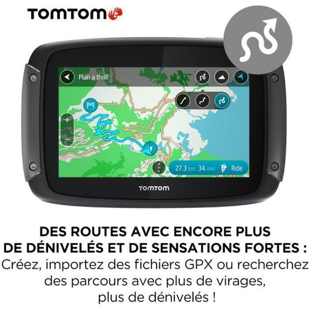 TomTom RIDER 550 GPS per moto - 4,3 pollici, mappa del mondo, TomTom Traffic, avvisi sulle zone pericolose, chiamate in vivavoce