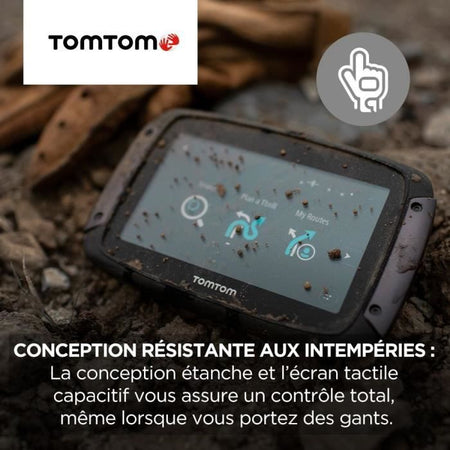TomTom RIDER 550 GPS per moto - 4,3 pollici, mappa del mondo, TomTom Traffic, avvisi sulle zone pericolose, chiamate in vivavoce