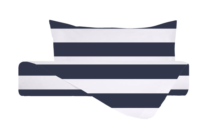 Set copripiumino federe parure copripiumino stampa digitale 100% cotone Made in Italy RIGA MAXI BLU