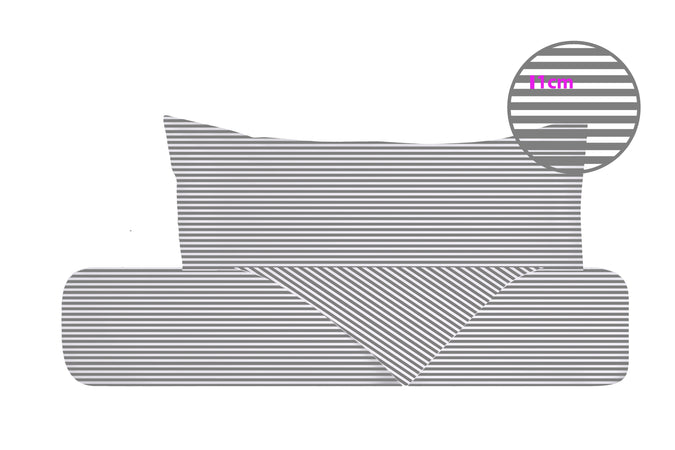 Set copripiumino federe parure copripiumino stampa digitale 100% cotone Made in Italy RIGA GRIGIO