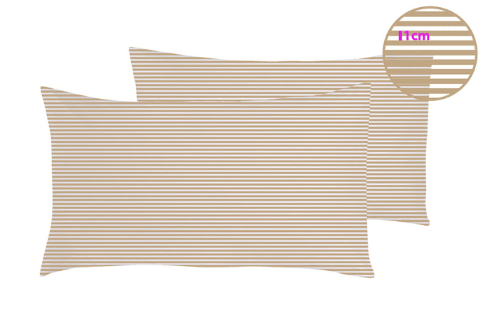 Set 2 federe coppia di federe stampa digitale 100% cotone Made in Italy RIGA SABBIA