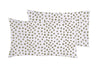 Set 2 federe coppia di federe stampa digitale 100% cotone Made in Italy DOT MINI  TORTORA