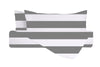 Set copripiumino federe parure copripiumino stampa digitale 100% cotone Made in Italy RIGA MAXI GRIGIO