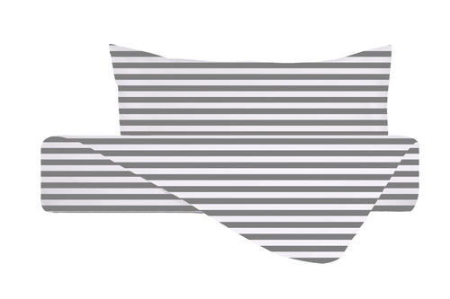Set Copripiumino federe parure Copripiumino Stampa Digitale 100% Cotone, Made in Italy RIGA MINI GRIGIO
