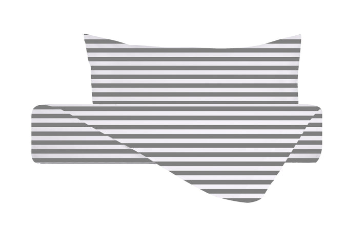Set Copripiumino federe parure Copripiumino Stampa Digitale 100% Cotone, Made in Italy RIGA MINI GRIGIO