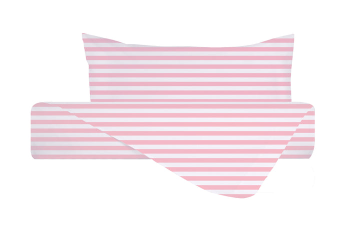 Set Copripiumino federe parure Copripiumino Stampa Digitale 100% Cotone, Made in Italy RIGA MINI ROSA