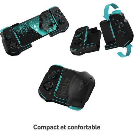 Controller di gioco mobile Android - Turtle Beach Atom - Bluetooth - Nero/Ciano