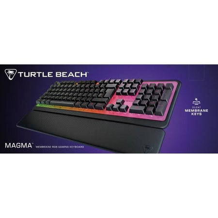 Tastiera da gioco - Turtle Beach Magma - Membrana RGB - Nera, tasti silenziosi, AIMO RGB