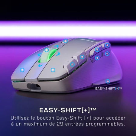 Mouse da gioco wireless - TURTLE BEACH - Kone XP Air - Con stazione di ricarica - Bianco