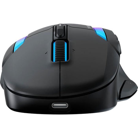 Mouse da gioco wireless - Turtle Beach Kone II Air - Ergonomico - Nero, Bluetooth, 26.000 DPI, volante 4D