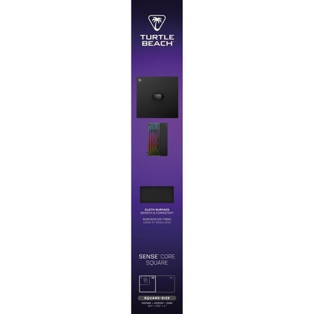 Tappetino per mouse da gioco - Turtle Beach SenseCore Square - Superficie in microtessuto, bilanciata, confortevole